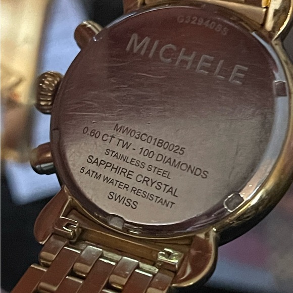 Michele CSX gold with diamonds in the bezel - Picture 5 of 16